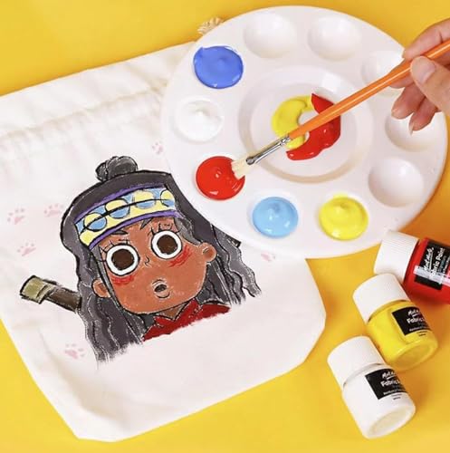 6 Stück Wet Palette, Mischpalette Acrylfarben, Mischenmalpalette, Farbmischpalette, Universalpalette, für DIY Kunst Malerei, Weiß(4 Runde Paletten + 2 Liner-Stifte)