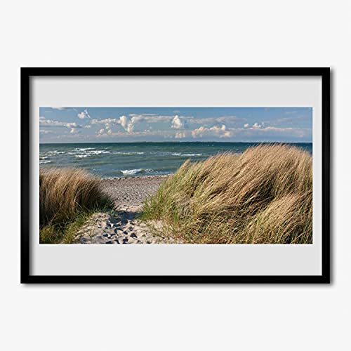 Affiche encadrée 70x50 cm de plage pour une ambiance bord de mer apaisante dans votre salon
