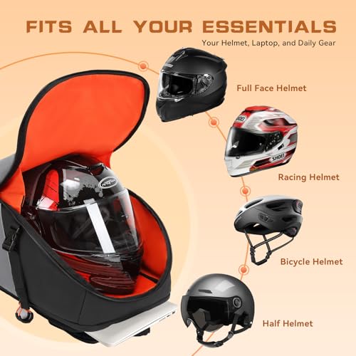Reflective Motorcycle Helmet Backpack 40L