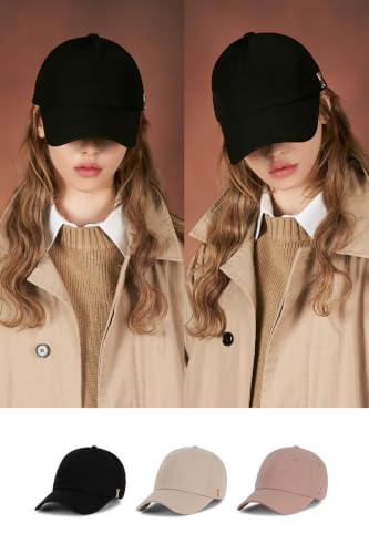 Image of VARZAR 【Official Store Gold Stud Over fit Ball Cap / 3colors Unisex Deeper Small face Effect Fashion hat Polyester