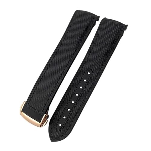 Bracelet nylon silicone fluor 21 mm anti irritation pour Omega Seamaster