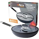 [UPGRADED] Ceramic Pan with Natural Nonstick Coating | Cook Effortlessly on Glasstop, Electric & Propane Stoves with No PTFE, Cadmium, Lead or PFOA Chemicals | Lid Included- By DaTerra Cucina
