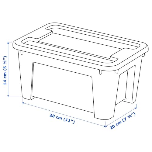 SAMLA Boîte de rangement empilable en plastique transparent pour trier