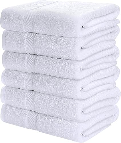 Utopia Towels [6 Pack] Bath Towel Set, 100% Ring Spun Cotton (24 x 48 Inches) Medium Lightweight and Highly Absorbent Quick Drying , Premium Towels for Hotel, Spa and Bathroom (Grey)