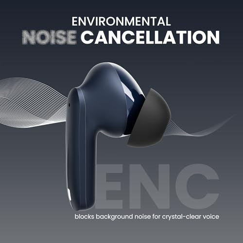 Image of Wireless Earbuds, TWS Bluetooth 5.3, ENC, Touch Controls, Blue