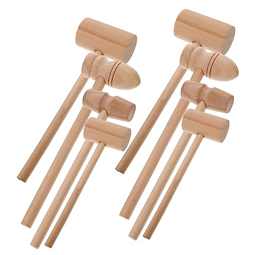 FELTECHELECTR Interactive Playset for Kids: 8pcs Wooden Mallet Toys Fine Detail for Hand-Eye Coordination Development