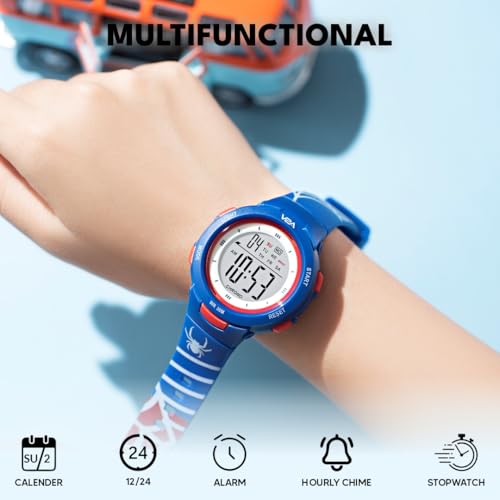 Image of V2A Kids Watch - Waterproof Multi-Functional Digital Sports Watch for Ages 5-13, 30M Water Resistance, Gift for 5-10 Year Olds