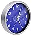 Produktbild Bresser Funkuhr Wanduhr MyTime Thermo-Hygro mit geräuschlosem Funkuhrwerk, Edelstahlrahmen und Anzeige für Temperatur und Luftfeuchtigkeit, blau