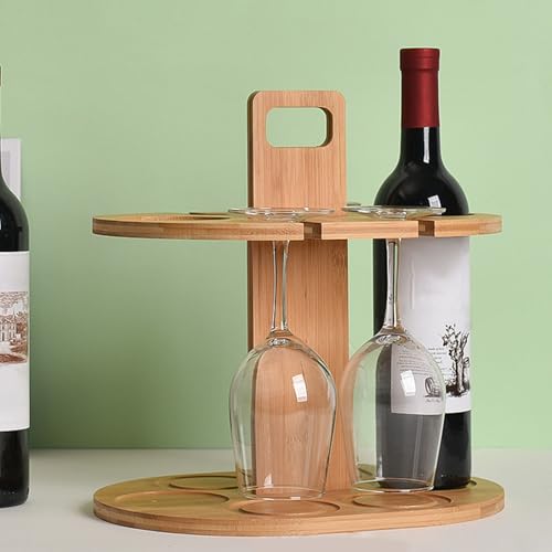 Étagère de rangement de vin en bambou robuste de qualité