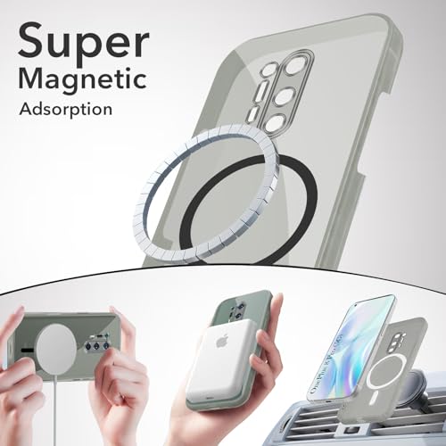 Image of Jkobi Lifetime Anti-Yellow MagSafe Compatible Clear Back Cover Case for OnePlus 8 Pro (Sleek Hard Crystal | Shockproof and Camera Protection)
