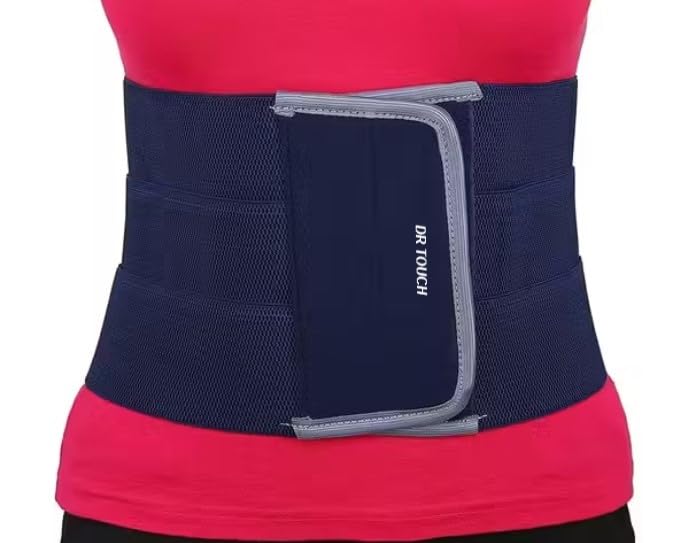 Abdominal Binder Waist Support Belt, Abdominal Belt After Delivery for Tummy Reduction, Belly Trimmer Fat Reduction Abdominal Binder Non Toxic Material - (Blue)-image-20