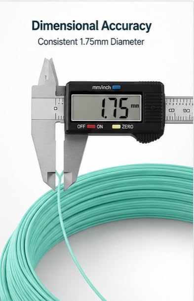 Image of PLA 3D Printer Filament 1.75mm, 1kg Spool (2.2 lbs) - UV /Heat /Weather Resistant, Strong Layer Bonding, Smooth Printing, Low Odor, Outdoor Functional Prototypes, FDM Compatible (pacific teal, 200 Gram)