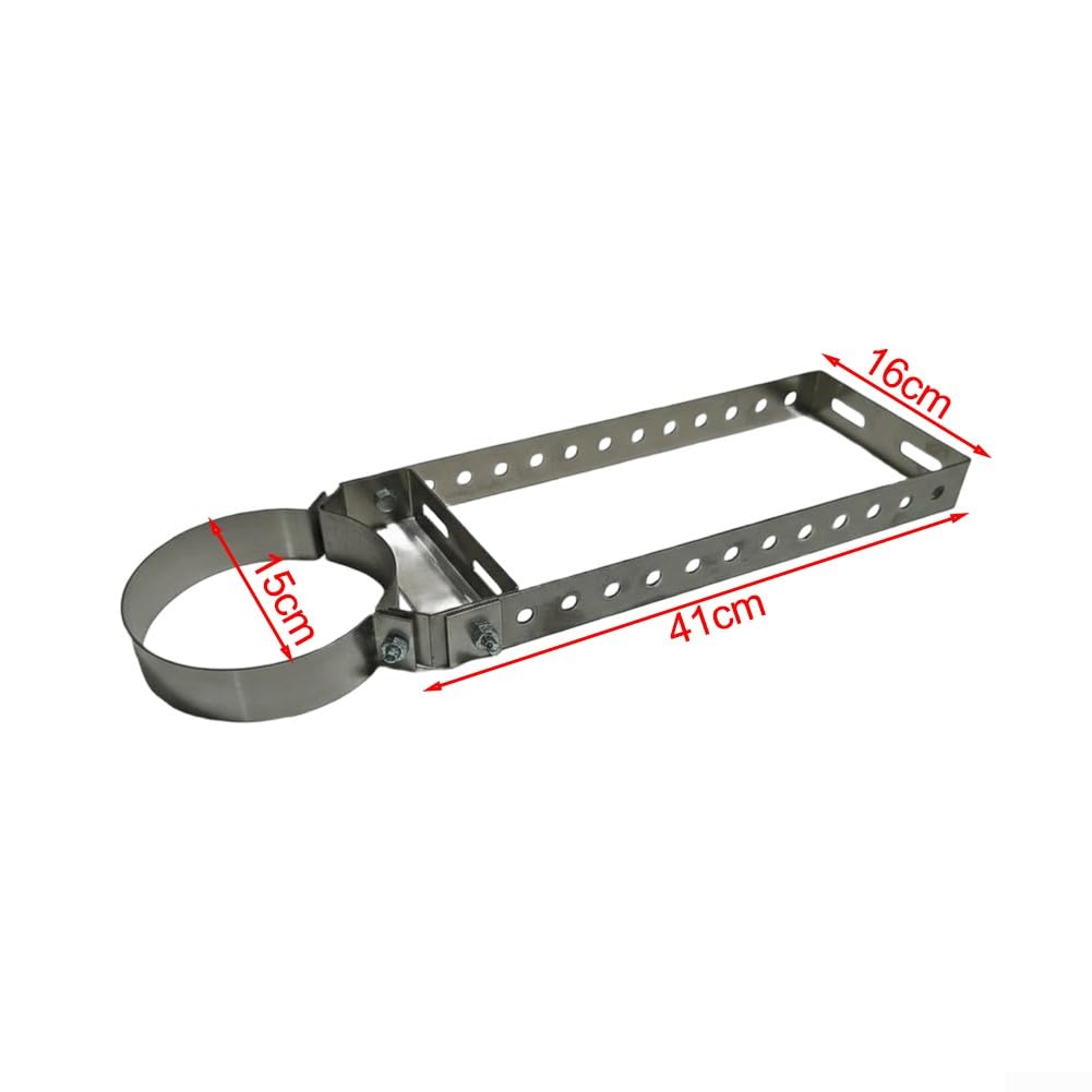 Supporto regolabile per canna fumaria in acciaio inox, per staffa di supporto per canna fumaria da 150 mm, 15,2 cm (200 corti)