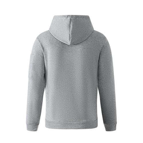 Mens Quarter Zip Pullover with Zipper Pockets Hoodie Long Sleeve Workout Sport Outdoor Sweatshirt2