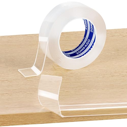 Image of ZOMPAGO Baby Proofing Edge Protector Strip 1.18In x 13FT Clear Furniture Corner Guards for Toddlers Transparent Soft Sharp Edge Safety Bumpers Table Desk Fireplace Child Proof Protector Tape