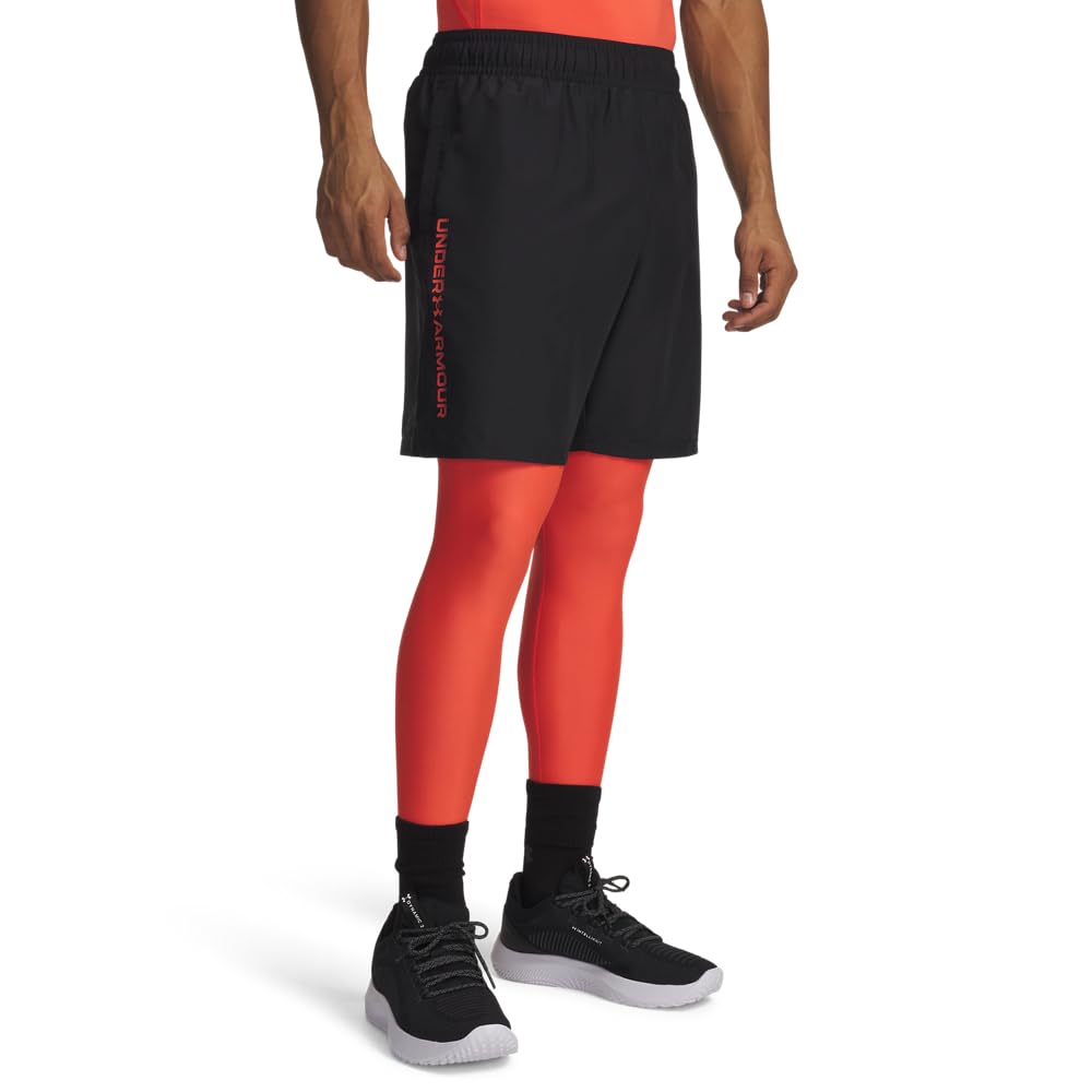 Under Armour Tech Woven Wordmark Short - Black,Venom Red - SM