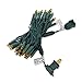 UL Listed 50 Count 5mm Wide Angle Mini Led Christmas Lights,Outdoor Led String Lights for Garden Christmas Trees Lighting Decorations,17 Feet Green Wire (Orange/Amber Color)