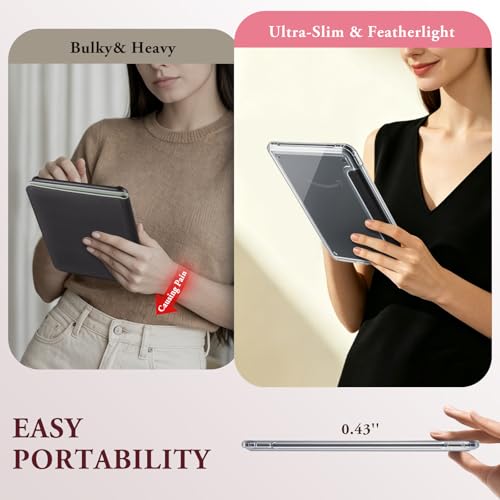 Image of CoBak Detachable Magnetic Case for Kindle Paperwhite (6.8 inch 11th Generation 2021 Released) - Ultra Slim Transparent Clear TPU Back Shell Protective Cover with Auto Wake /Sleep Feature
