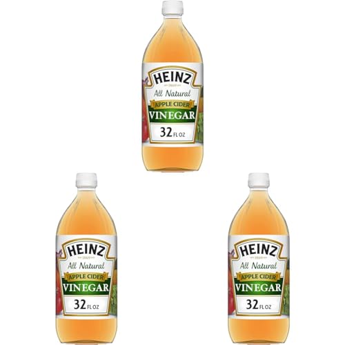 Heinz All Natural Apple Cider Vinegar with 5% Acidity (32 fl oz Bottle) – Packaging may vary (Pack of 3)