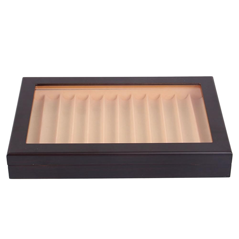 2X 12 Griglie Portapenne In Legno per Stilografica per di Lusso Trasparente per Finestra Portapenne-Collezione Organizer Ebano