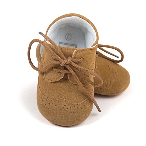 Zapatos sneakers para bebés, de cuero sintético marrón marrón Talla:6-12 meses