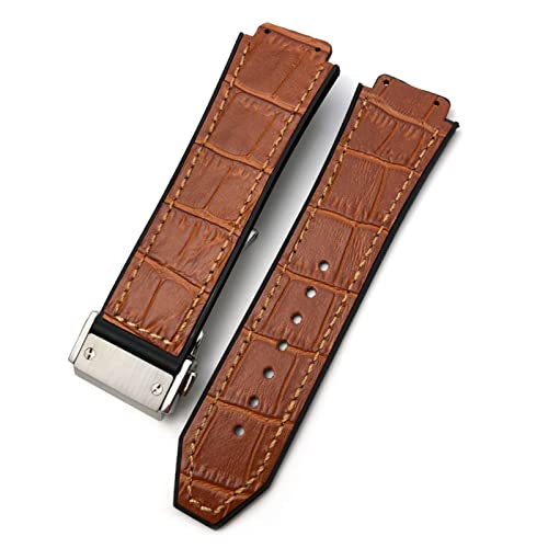 Bracelet de montre en cuir de vachette 22mm style agate élégant