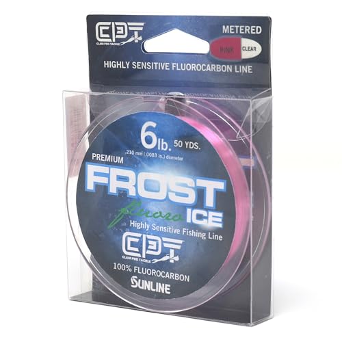 CLAM Pro Tackle 14428 CPT Frost Line Fluorocarbon - 7lb - Metered (Pink/Clr) - 50 Yard