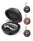 ProCase Single Watch Travel Case with Carabiner Clip – Rigid EVA Hard Shell Watch Travel Box, Compact Organizer Fits Luxury & Smartwatches up to 50mm for Travel, Outdoor & Gym – Black