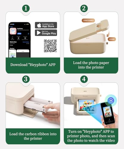 Image of iDPRT 4x6 Photo Printer with 108 Sheets & 2 Ribbons,Instant Picture Printer - Dye Sublimation, Portable Color Photo Printers for iPhone, Android, WI-Fi Connnecting, Home Use
