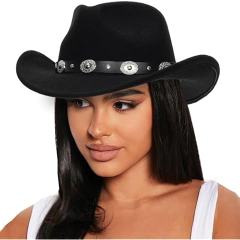 IZUS Western Outback Felt Cowboy Hat for Women Cover