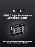 Topping HS02 USB 2.0 wysokowydajny izolator audio z wejściami USB-B i typu C, kompatybilny z PCM32bit 768kHz DSD512 Native Low-Latency