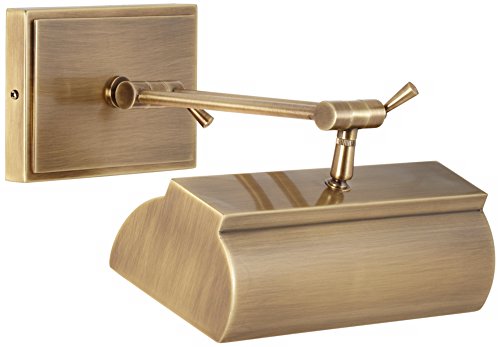 Possini Euro Design Possini Euro Upton 10" Wide Plug-In Antique Brass Picture Light #TOP4