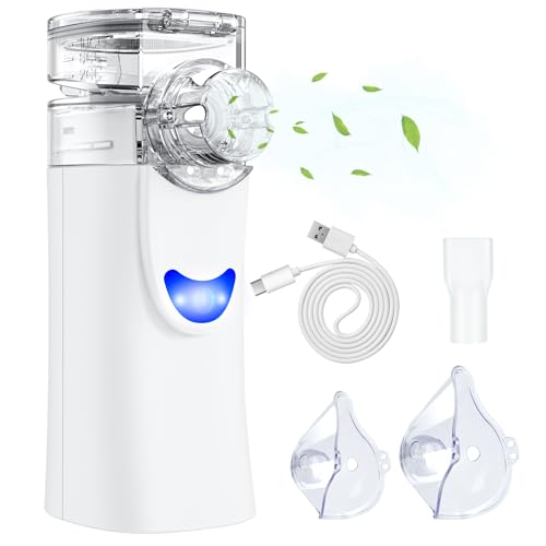Portable Nebulizer, VCBB Handheld Mesh Nebulizer for Adults and Kids Hand Held Pheumatic Powered (Disposable)