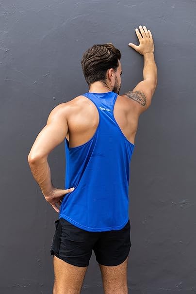 Image of frueo 3 Pack Running Muscle Tank Top for Men Quick Dry Workout Sleeveless Tops Breathable Y-Back Shirts Training Bodybuilding Vests