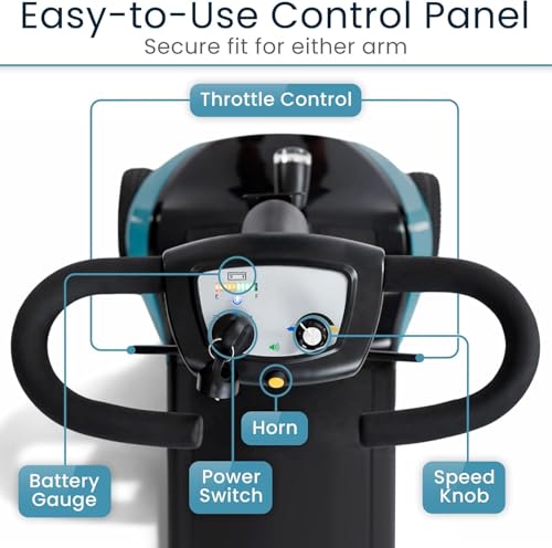 Image of Vive Mobility Scooter for Seniors (400 lb Capacity) - 4 Wheel Electric Wheelchair Scooter for Adults, Elderly - Motorized Power Wheel Chair Mobility Aid - Motor Medical Device - Upgraded Seating