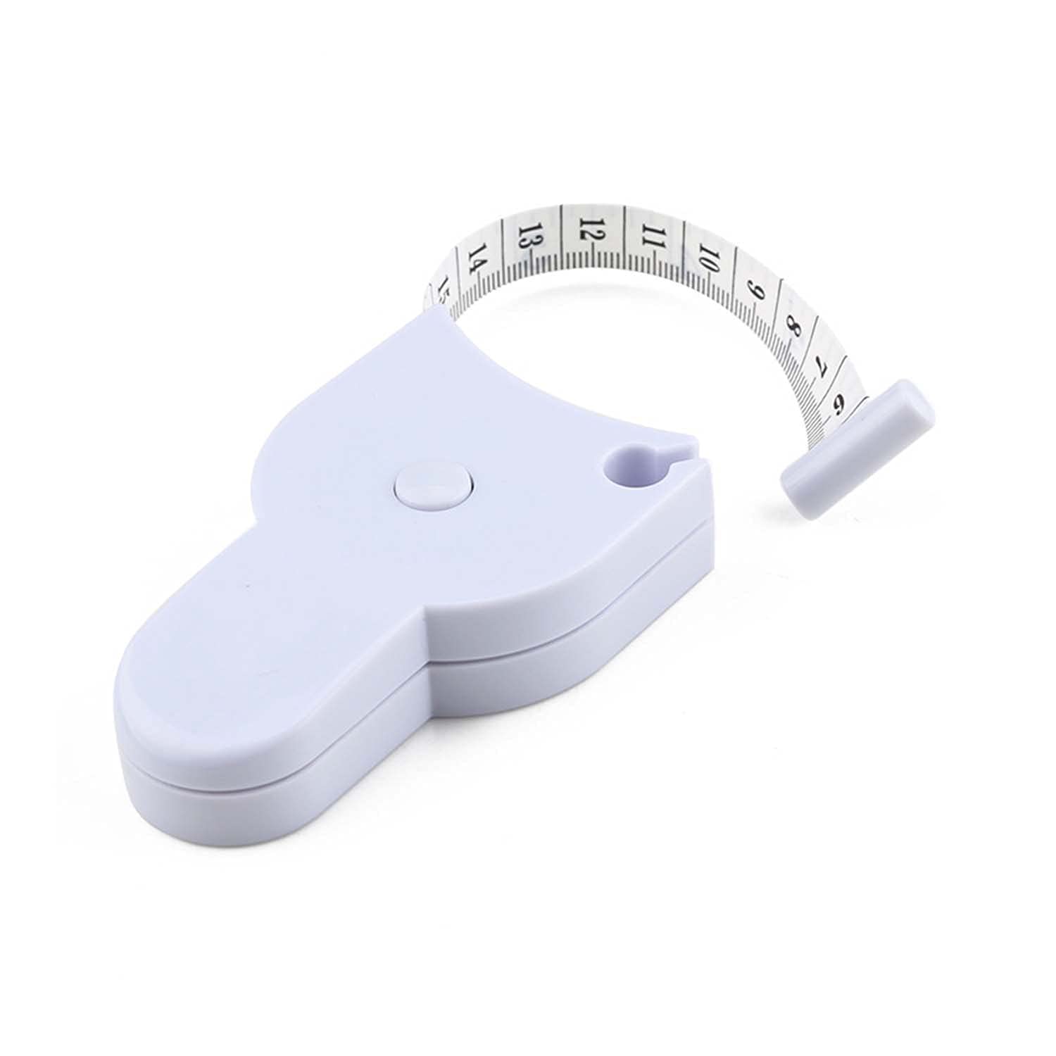 YEAHPYAutomatic Telescopic Tape Measure,Perfect Body Tape Measure,Self-Tightening Body Measuring Ruler,Retractable Double Scales Rulers,Perfect Waist Tape Measure (White)