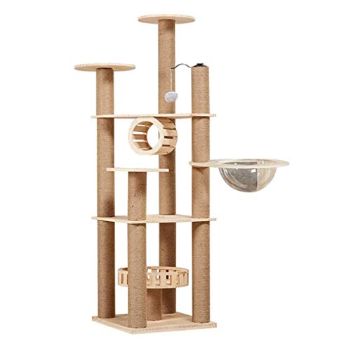 SMSOM Harte große Katzenbaum Unterhaltung Spielplatz Möbel für Katzen & Kätzchen - Katzenstreu Luxus große Katze springende Plattform