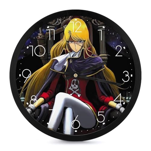 銀河鉄道999（25） 壁掛け時計 ラウンド壁時計 掛け時計 電池式 静音 強化ガラス文字盤 寝室 オフィス リビングルーム 家の装飾 新築祝い ギフト アニメ 直径 25cmのサムネイル