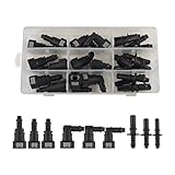 TNAIYH 24PCS Car Fuel Line Quick Connector Kit, SAE 7.89mm 9.49mm 9.89mm to 8mm Vehicle Fuel Line Adapter, Assorted Hose Release Straight Elbow Connect Fitting, Universal for Vehicles
