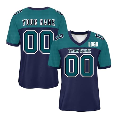 Maillot de football américain personnalisé t-shirt respirant à manches courtes pour homme et femme