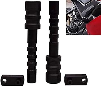 VKTC CNC Frame Slider for Yamaha MT 15 or R15 V3 Bike Crash Guard Matt Black 65% Off