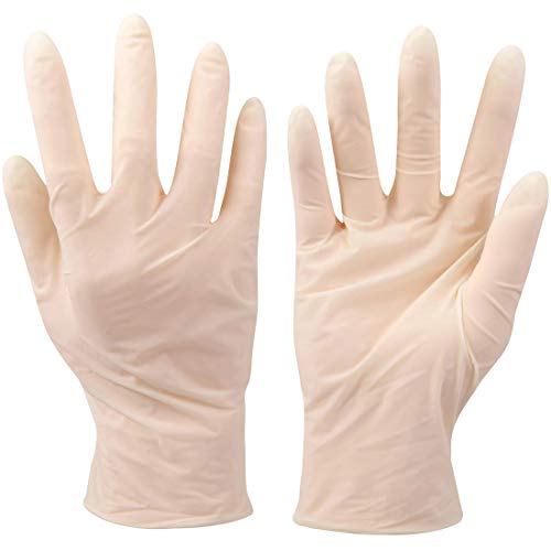 VOUCH Latex Medical Examination Disposable Powdered Hand Gloves – off White, Pack of 60 Pieces