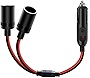 Nilight Car Cigarette Lighter Splitter Plug Socket 2-Way Splitter Splits 1 Car Cigarette Port to 2 DC Ports Power Charger Port Splitter Adapter with 15A Inline Fuse,2 Years Warranty (10025W)