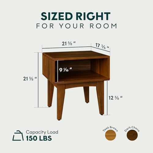 Image of Catherine Nightstand Without Drawer - Dark Chocolate