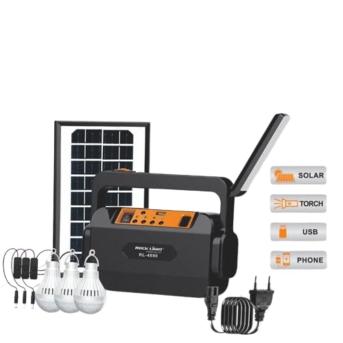 kh Emergency Portable Solar Inverter with 3 Individual 6 Volt LED Hanging Bulbs with 3.75 m Long Wire and AC/DC USB Socket with USB Wire for Mobile Charging, USB Cable (Micro USB + Type C) (B0D5R1MXNT) Amazon Price History, Amazon Price Tracker