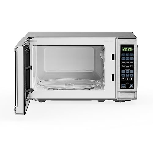 Black+Decker Compact Countertop 0.7 Cu. Ft. 700-Watt Digital Microwave Oven, Led Lighting, Child Lock, Stainless Steel #TOP1