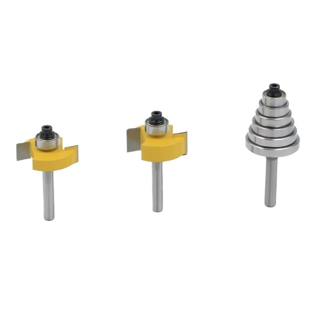 3 Pièces/Jeu Carbure Cimenté Tenon Couteau 6 Roulements Réglables Kit
