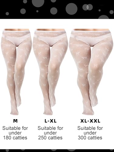 Ramede 6 Pairs Halloween Lace Tights Patterned Fishnet Thigh High Stockings Waist Bow Goth Leggings Tight Pantyhose for Women3