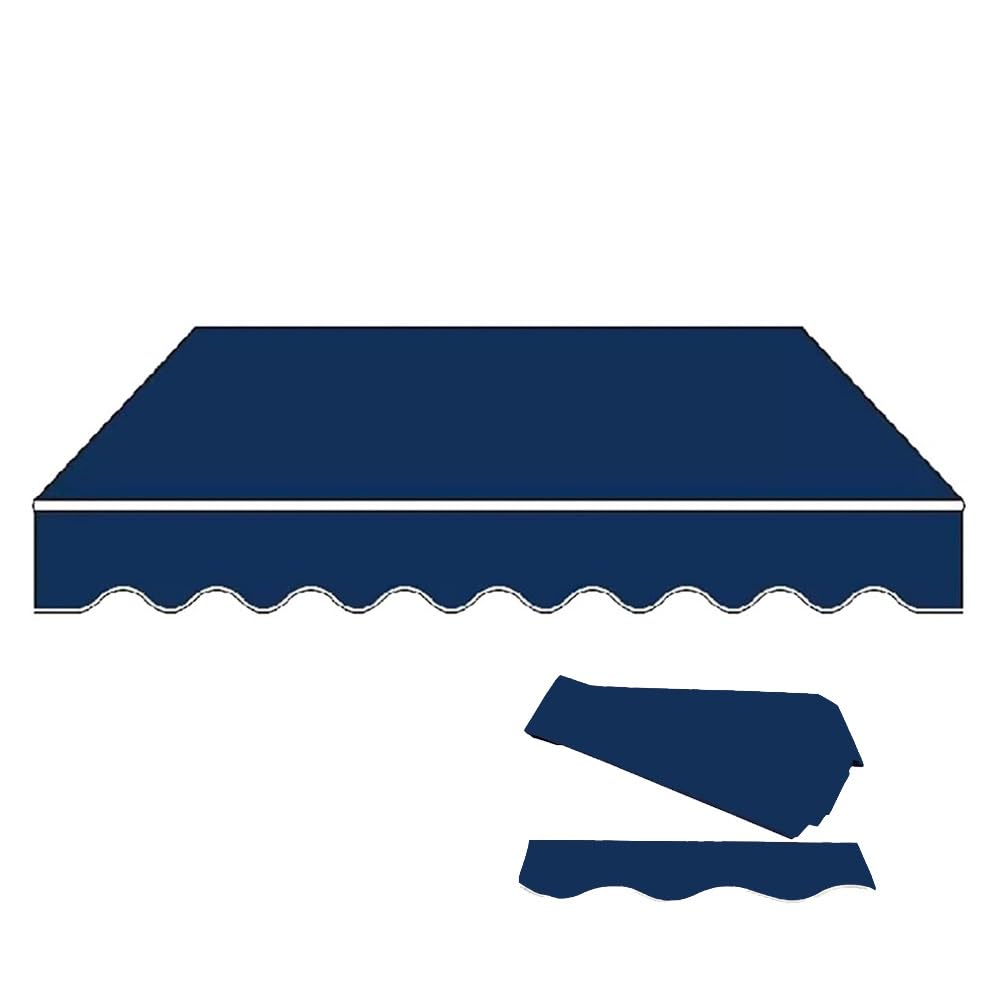 GJZQDKX Replacement Fabric for Manual Retractable Awning Outdoor Canopy Material for Doors & Windows 200cm 250cm 300cm 400cm (Navy Blue 8x6.5ft/250x200cm)