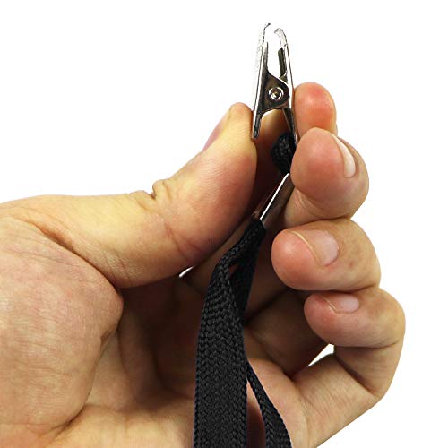 Badge Lanyards Neck Bulk Cruise Lanyards Black Lanyard With Clip For Id Card Name Tags Badge Holders (Black, 50 Pack) #TOP3